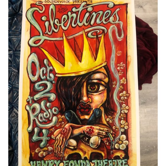 The Libertines Concert Poster 2004 Los Angeles Henry Fonda number poster 161/250 - Picture 7 of 7